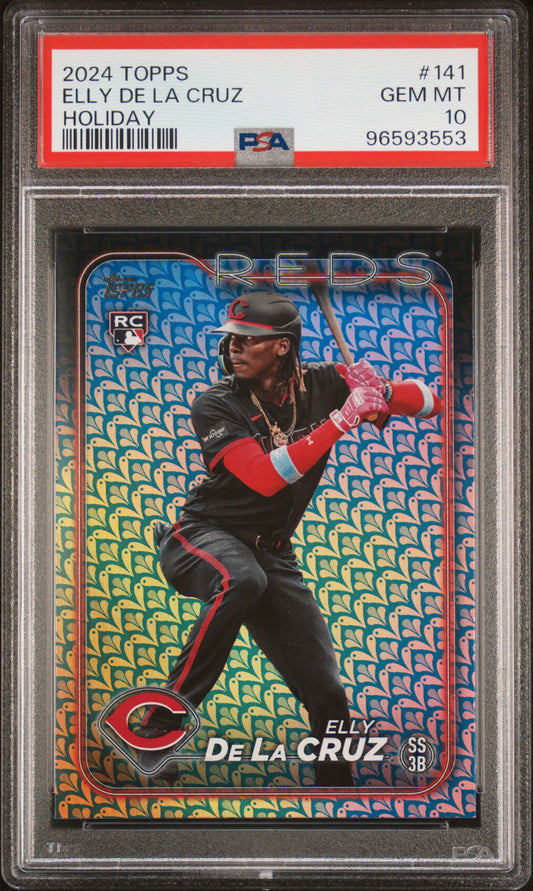 2024 Topps Holiday Elly De La Cruz 10 PSA #141