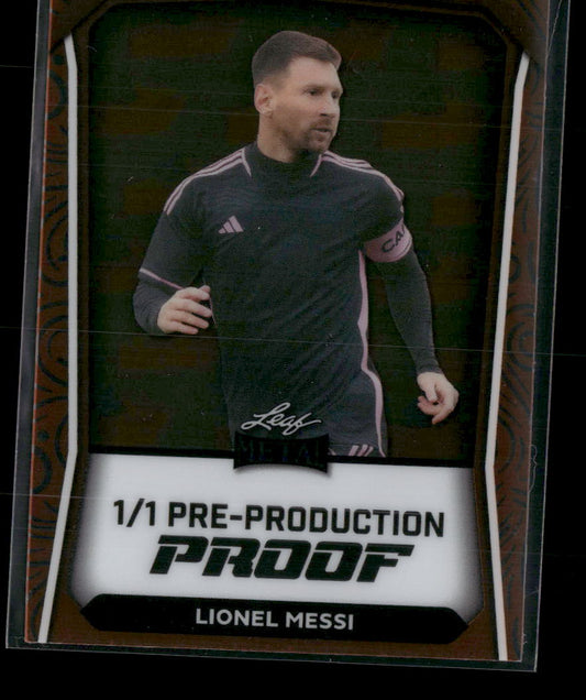 2022 Leaf Metal Pre-Production Proof - Pumpkin Pie #/1 Lionel Messi #BA-LM1