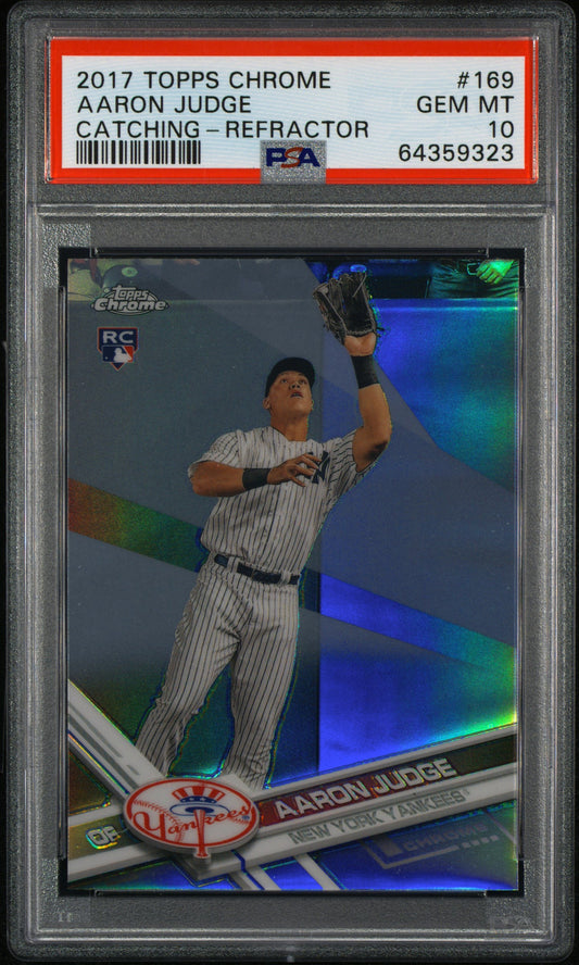 2017 Topps Chrome Refractor Aaron Judge 10 PSA #169