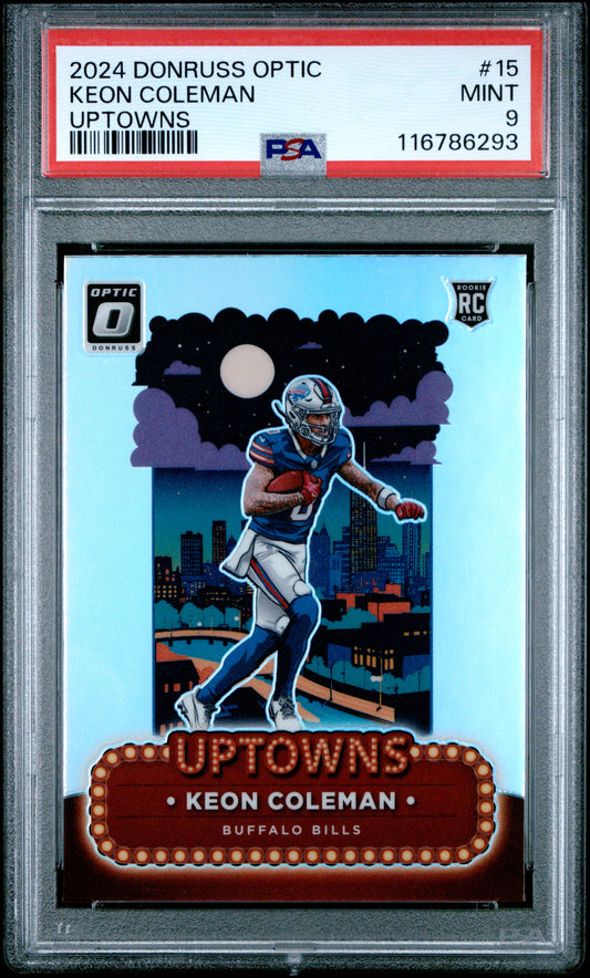 2024 Panini Donruss Optic Uptowns Keon Coleman 9 PSA #15