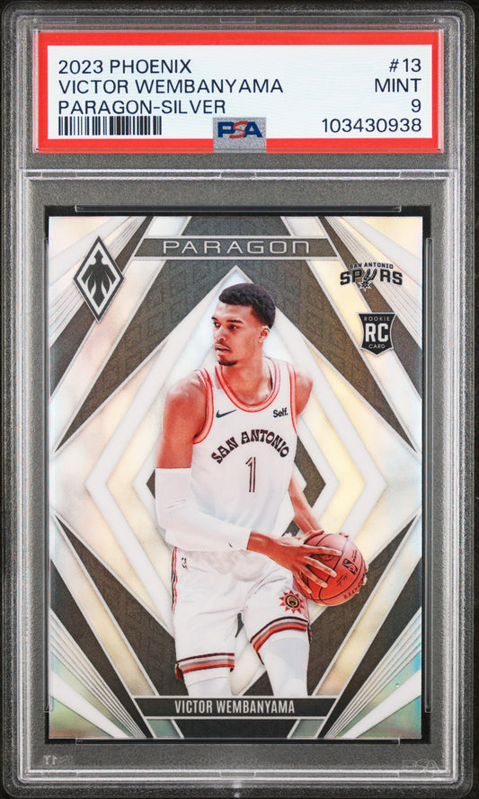 2023 Panini Phoenix Paragon Paragon-Silver Victor Wembanyama 9 PSA #13