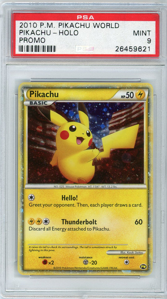 2010 Pokemon World Collection Promo Pikachu-Holo 9 PSA #