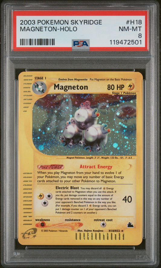2003 Pokemon Skyridge Magneton-Holo 8 PSA #H18