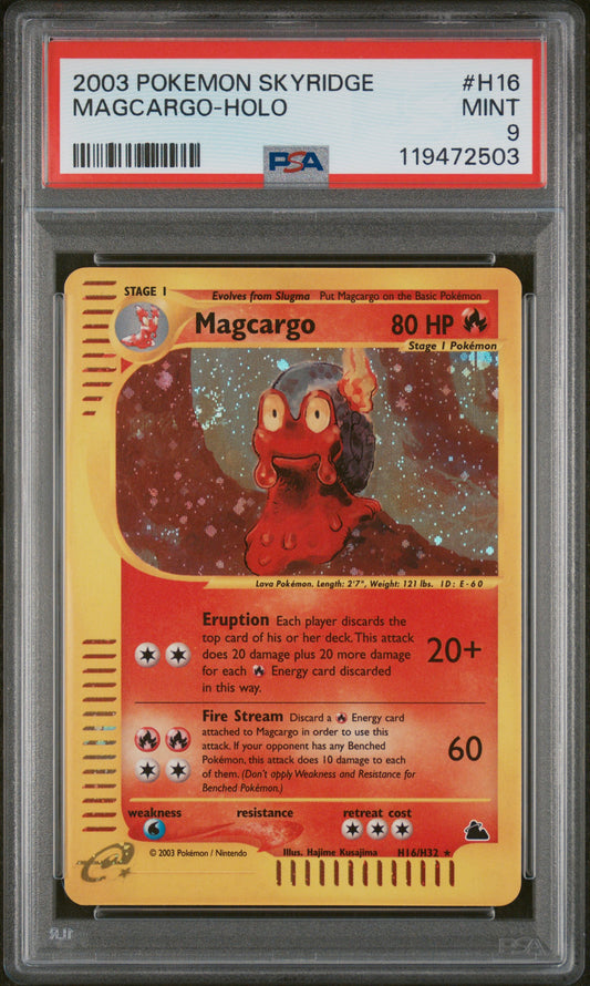 2003 Pokemon Skyridge Magcargo-Holo 9 PSA #H16