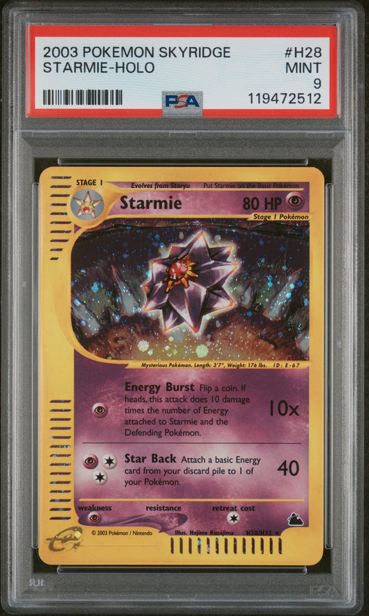 2003 Pokemon Skyridge Starmie-Holo 9 PSA #H28