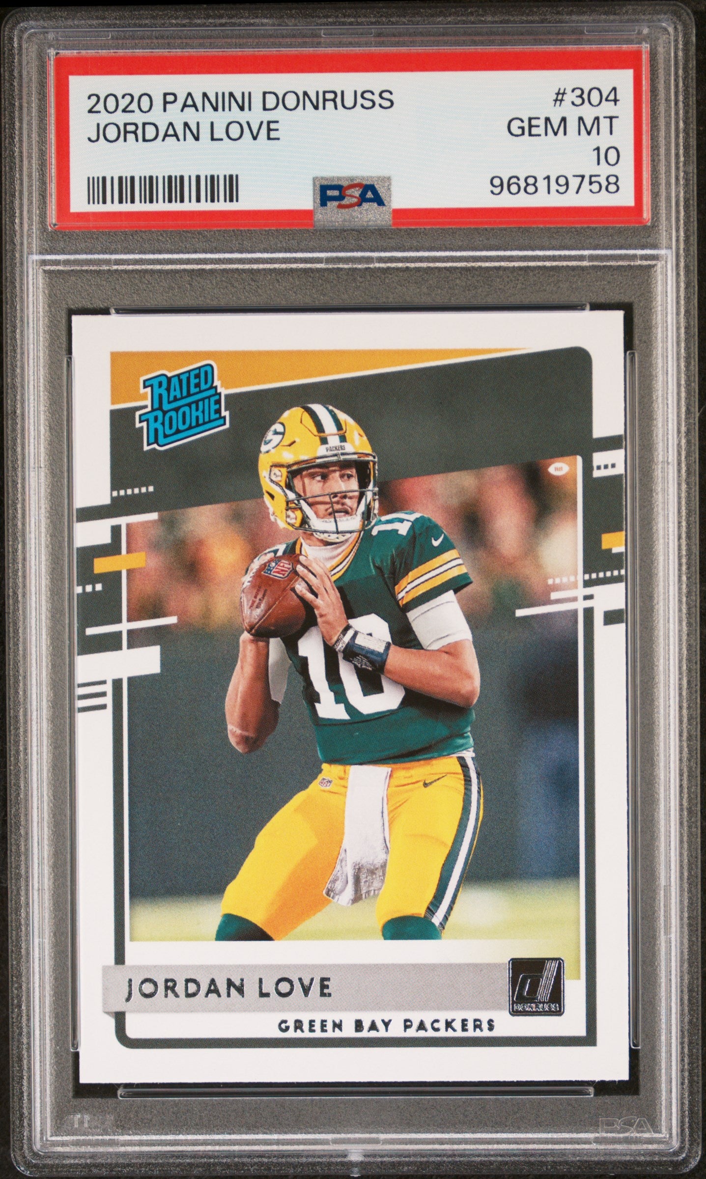 2020 Panini Donruss Jordan Love 10 PSA #304