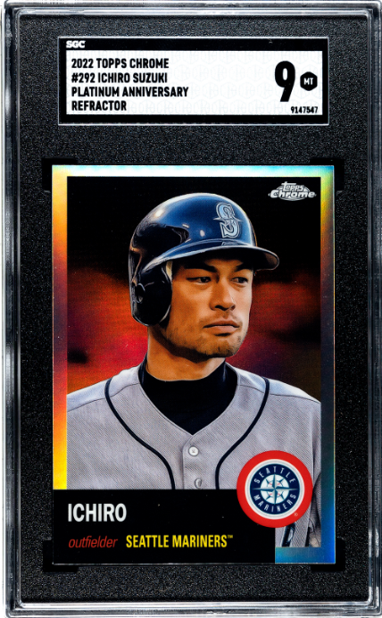 2022 Topps Chrome Platinum Anniversary Ref. Ichiro Suzuki 9 SGC #292