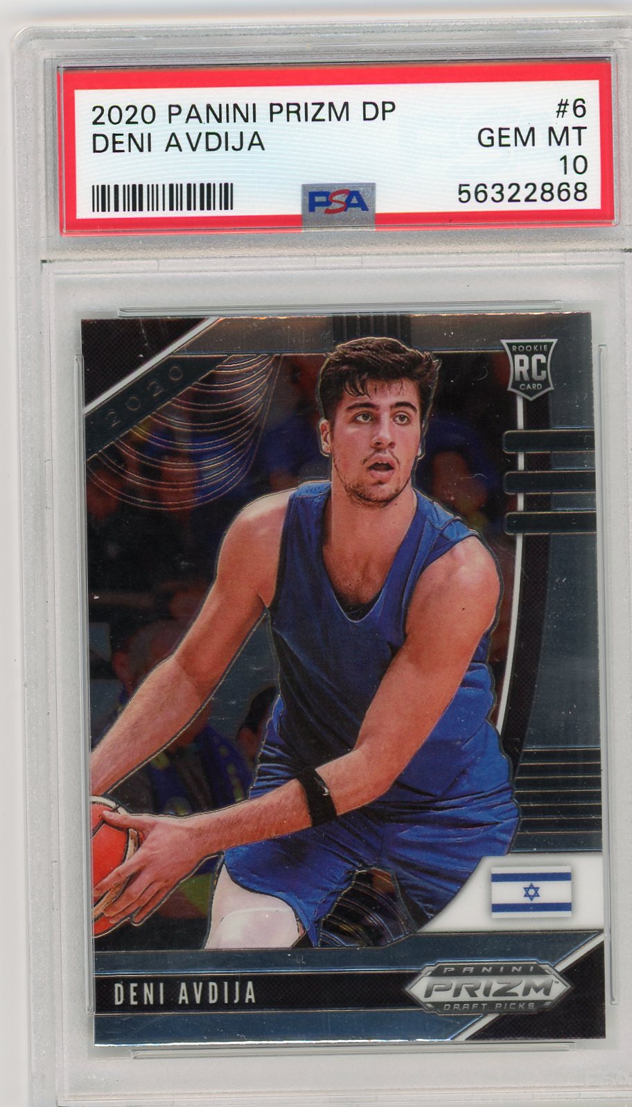 2020 Panini Prizm Draft Picks Deni Avdija 10 PSA #6