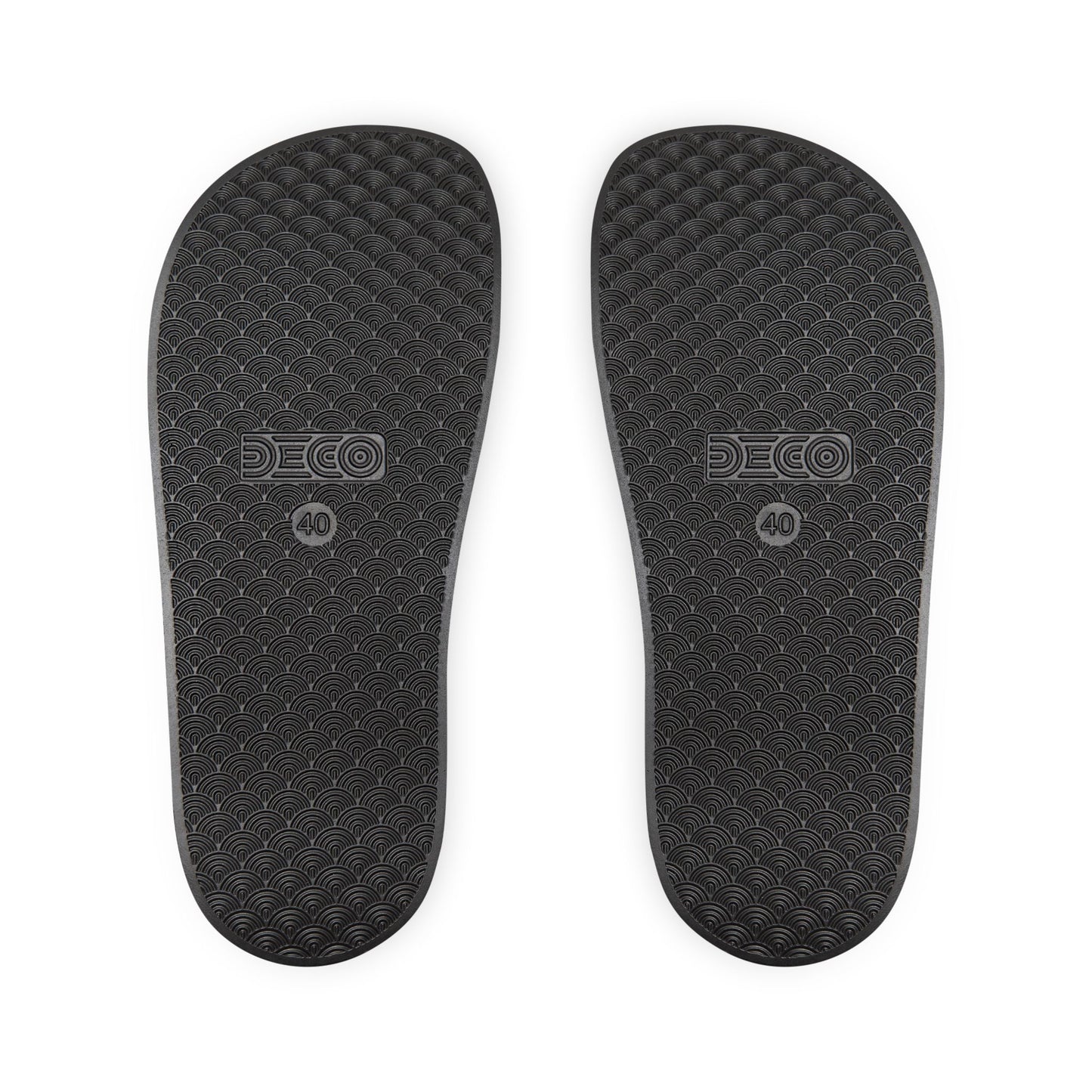 Slide Sandals — "Find Your People" Removable-Strap White Slides