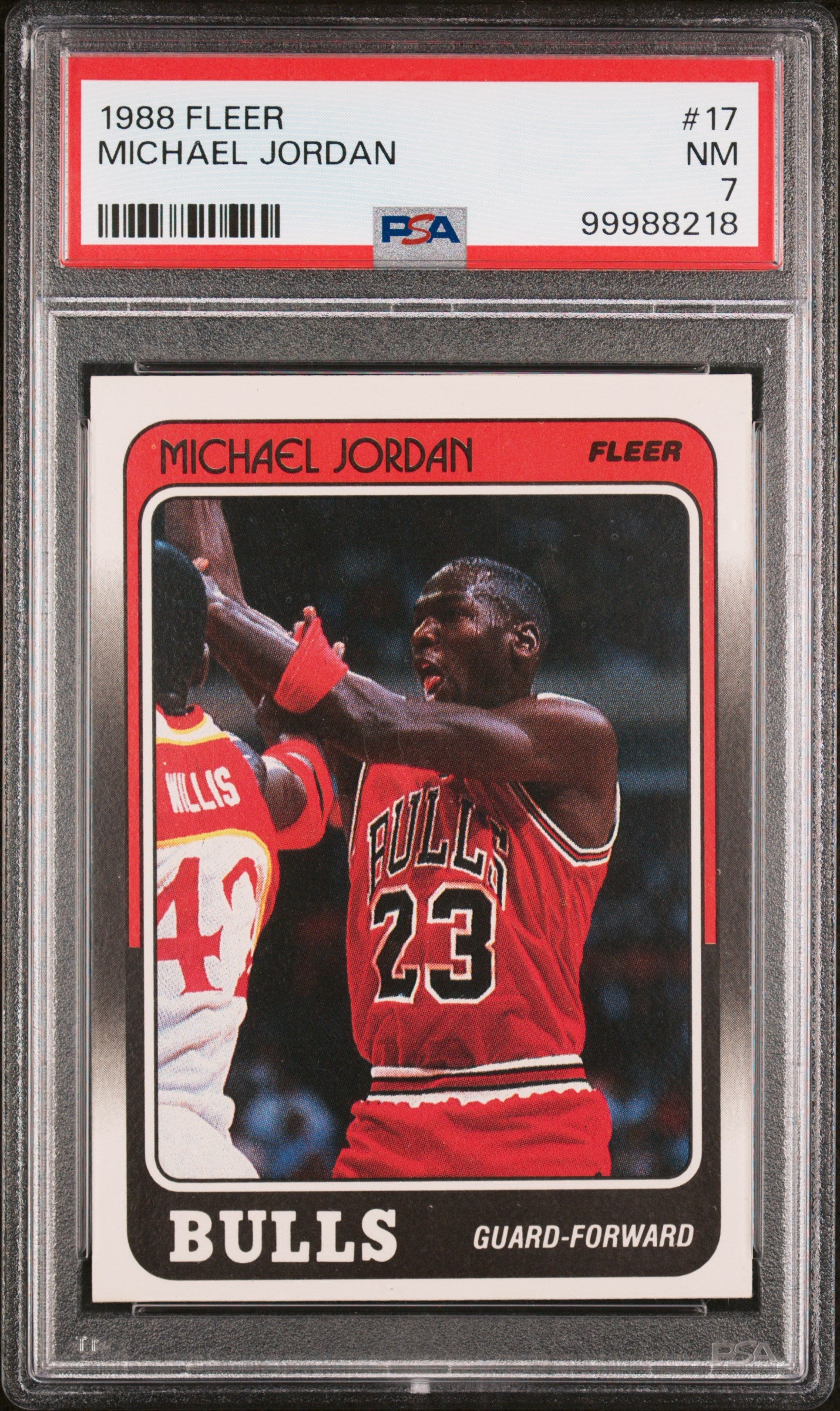 1988 Fleer Michael Jordan 7 PSA #17