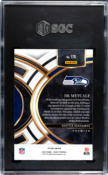 2023 Panini Select Tiger Prizm Dk Metcalf 9.5 SGC #170