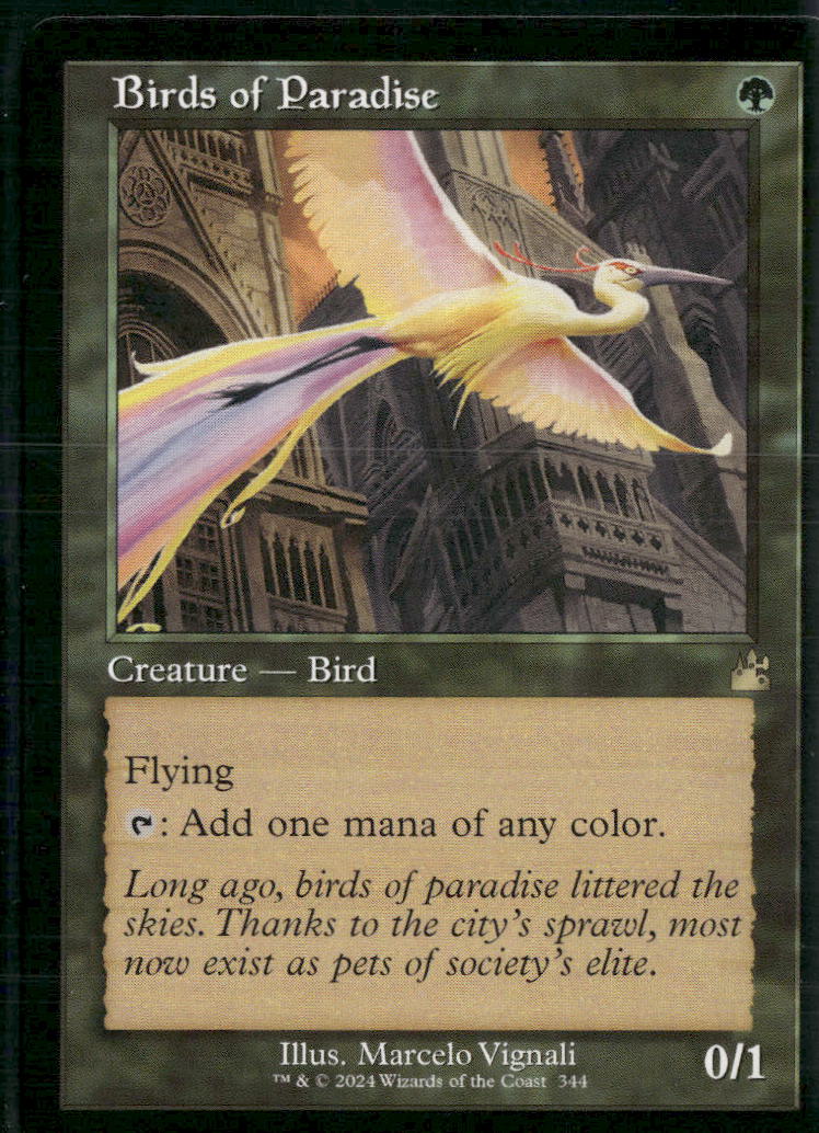 Ravnica Remastered Birds of Paradise (Retro Frame) #344