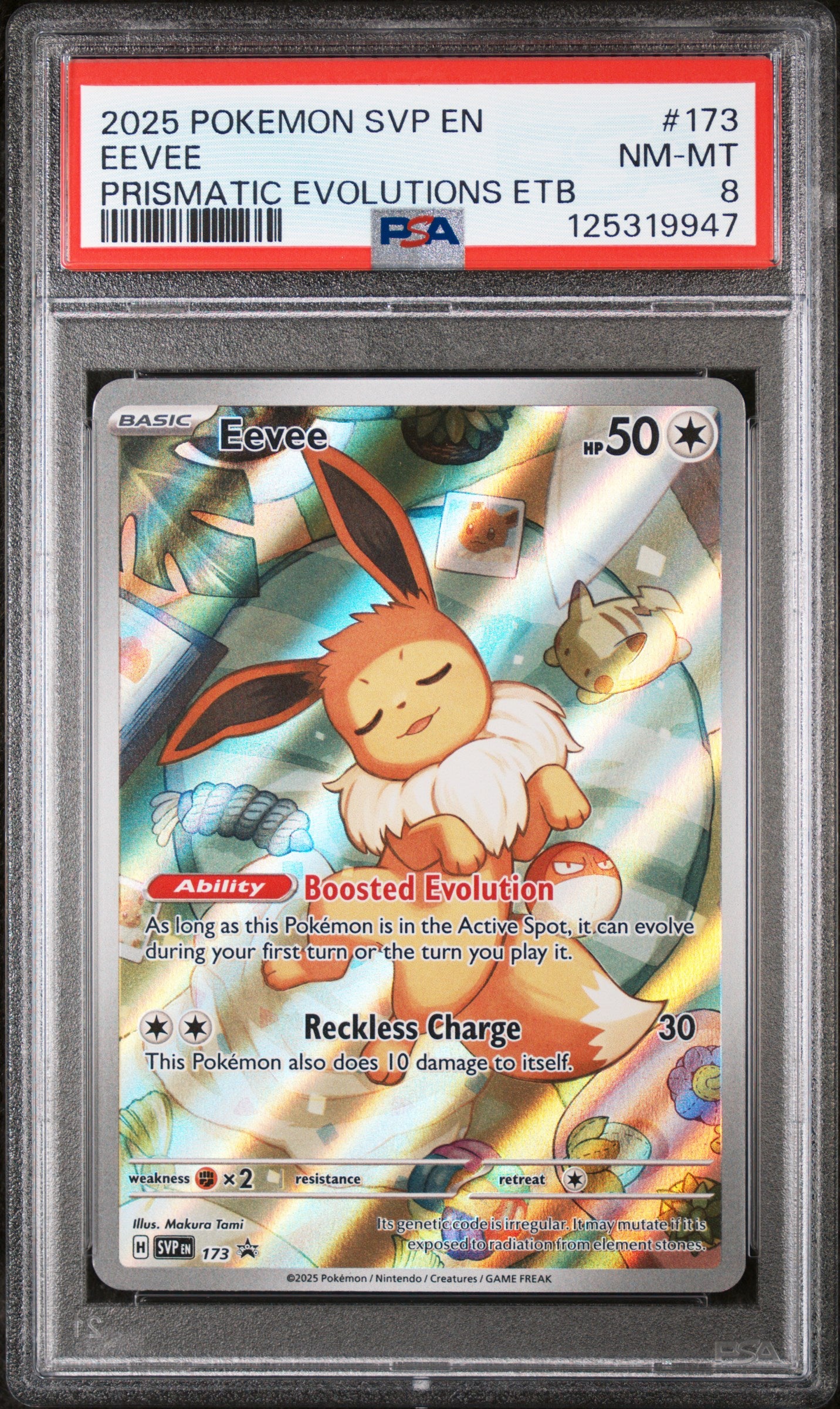 2025 Pokemon Black Star Promo Prismatic Evolutions Eevee 8 PSA #173