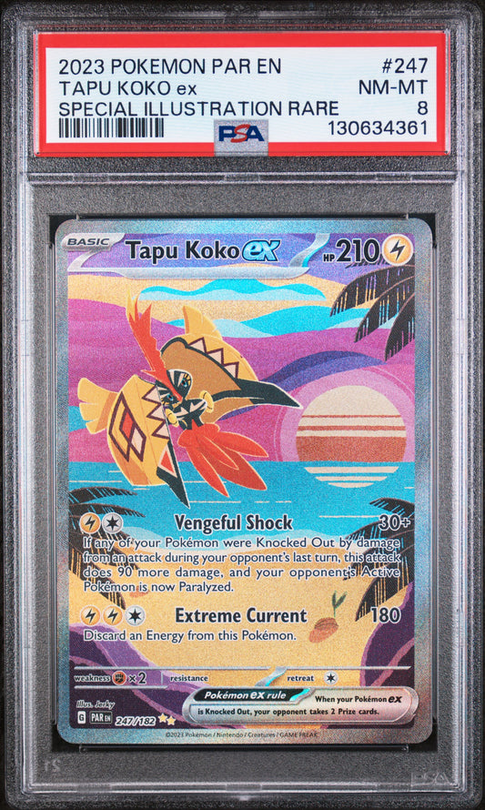 2023 Pokemon Paradox Rift Special Illustration Rare Tapu Koko Ex 8 PSA #247