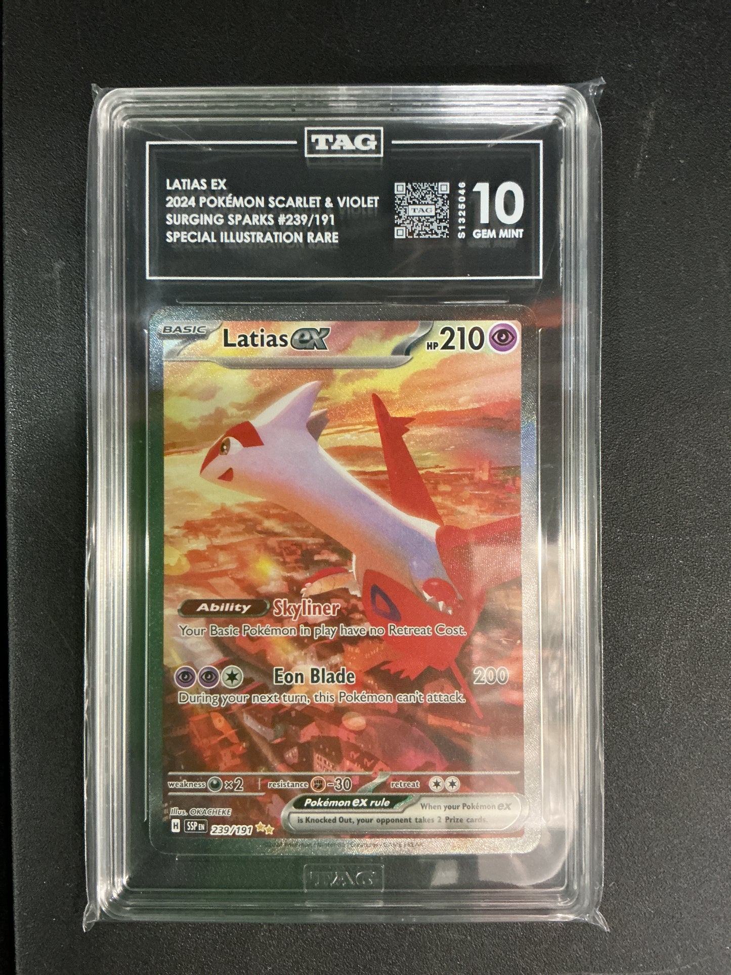 SV08: Surging Sparks Latias ex 10 TAG #239/191