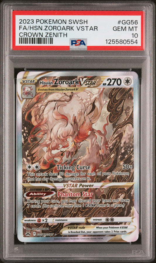 2023 Pokemon Sword And Shield Crown Zenith Fa/Hsn.Zoroark Vstar 10 PSA #GG56