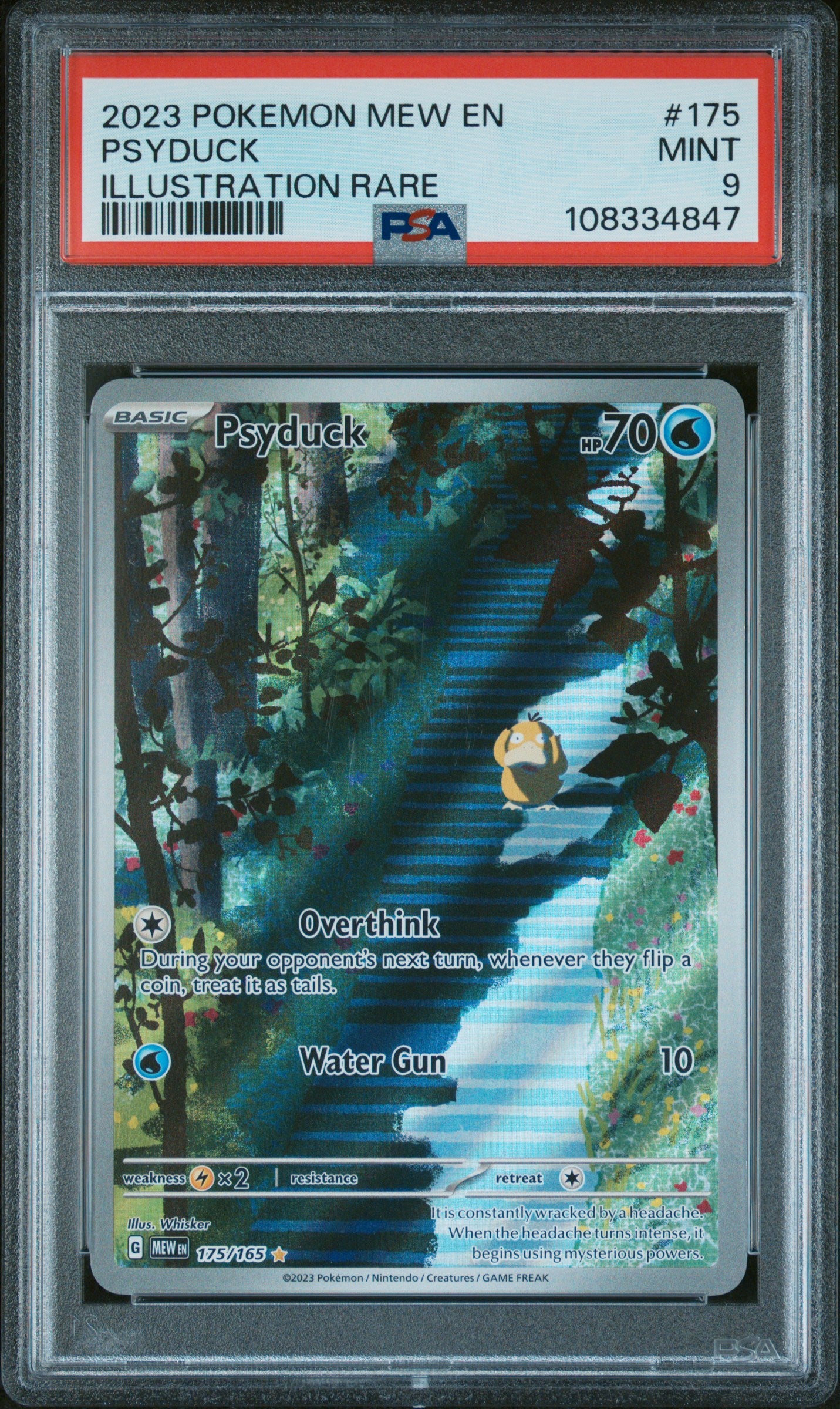 2023 Pokemon Mew En-151 Illustration Rare Psyduck 9 PSA #175