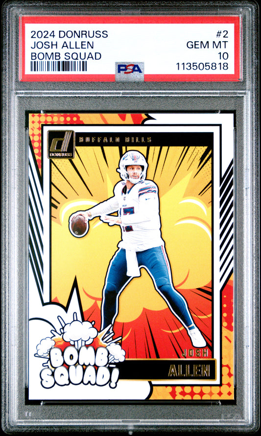 2024 Panini Donruss Bomb Squad Josh Allen 10 PSA #2