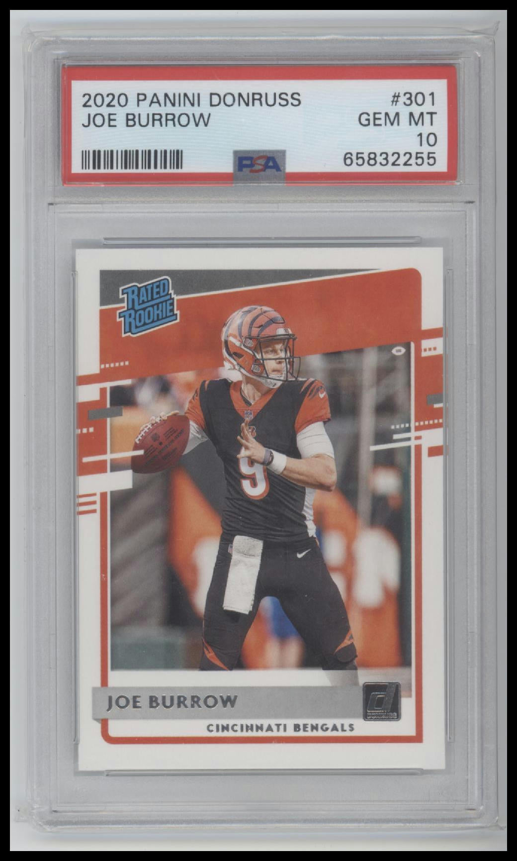 2020 Panini Donruss Joe Burrow 10 PSA #301