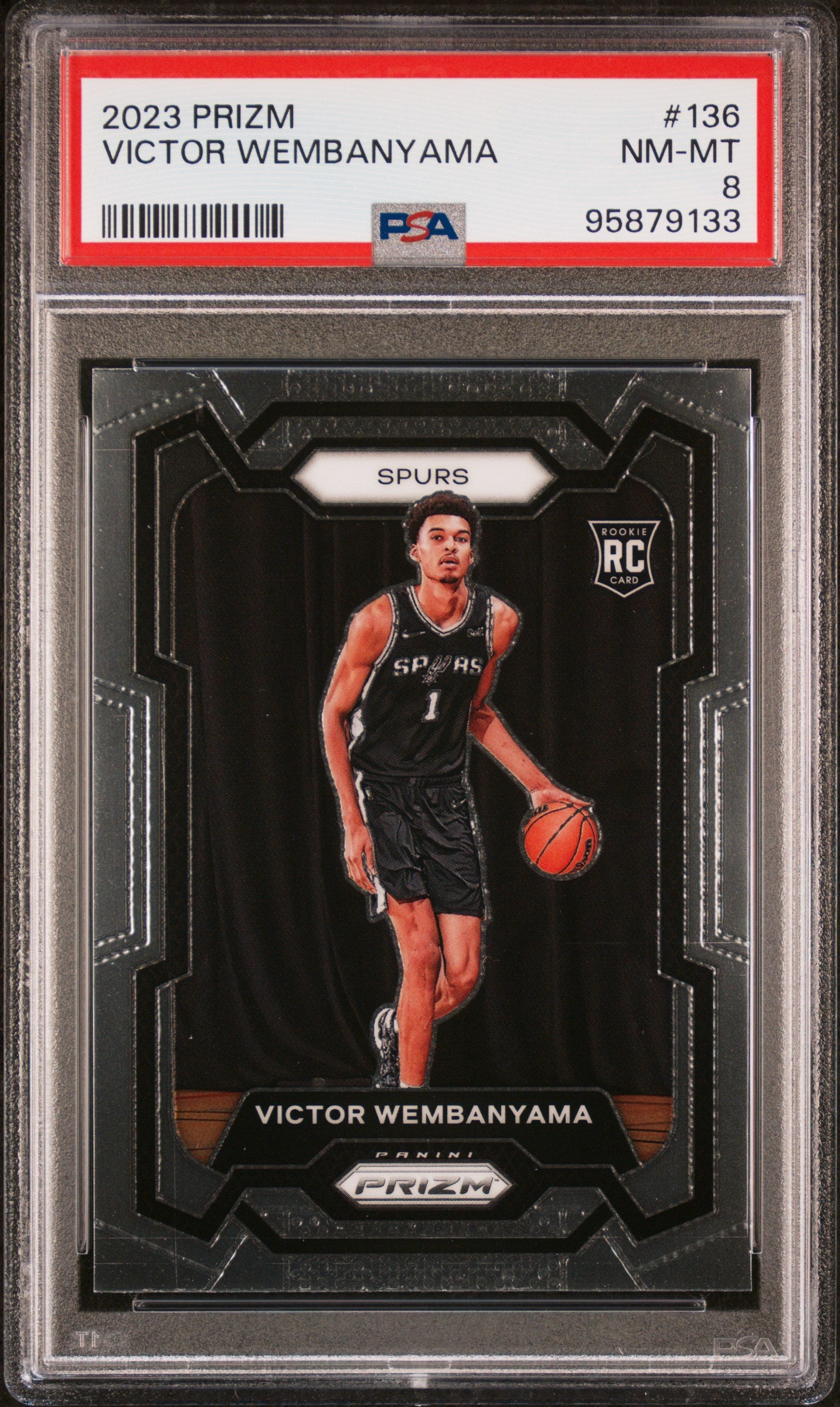 2023 Panini Prizm Victor Wembanyama 8 PSA #136