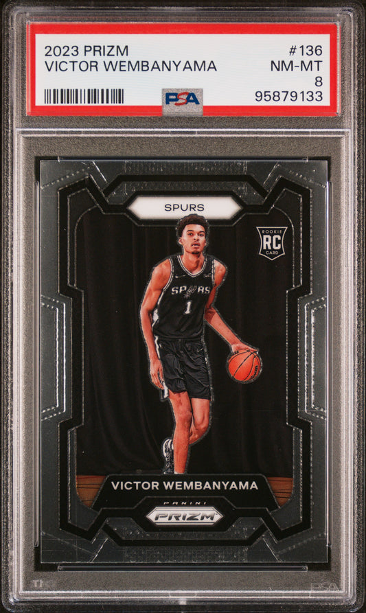 2023 Panini Prizm Victor Wembanyama 8 PSA #136