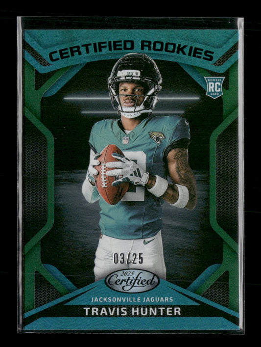 2025 Panini Certified Mirror Green #/25 Travis Hunter #CRK-THR