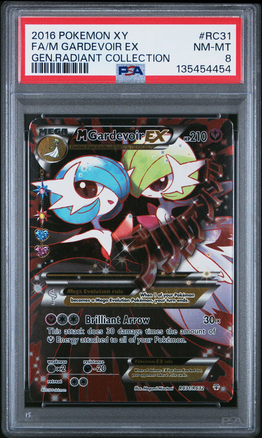 Pokemon Xy Generations Radiant Collection M Gardevoir Ex 8 PSA #RC31