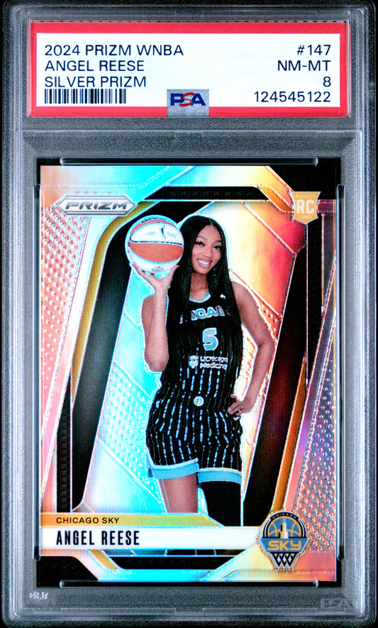 2024 Panini Prizm Wnba Silver Prizm Angel Reese 8 PSA #147
