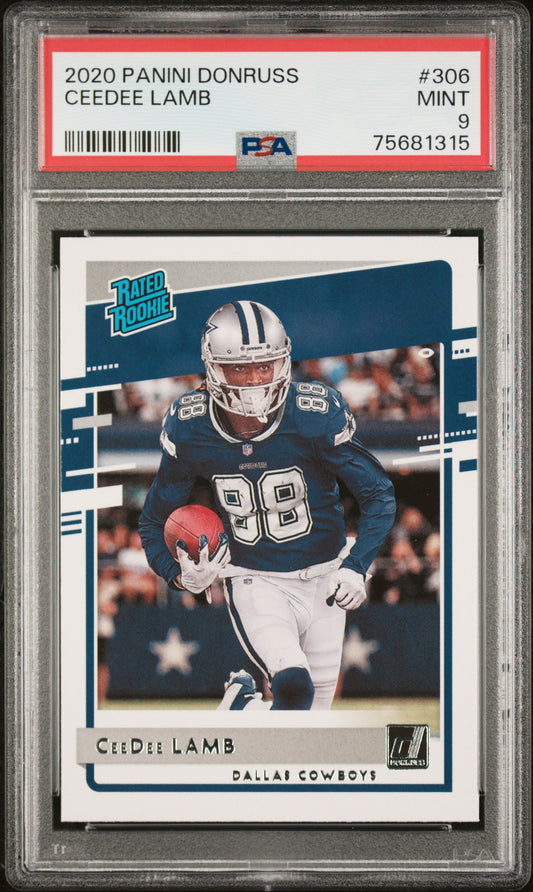 2020 Panini Donruss Ceedee Lamb 9 PSA #306