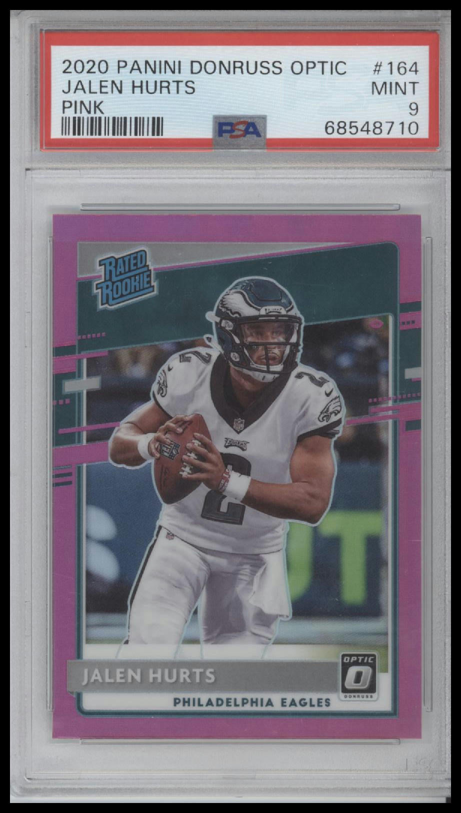 2020 Panini Donruss Optic Pink Jalen Hurts 9 PSA #164