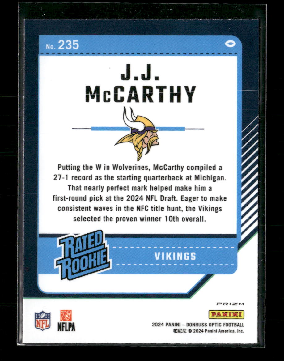 2024 Donruss Optic Purple Scope J.J. McCarthy #235
