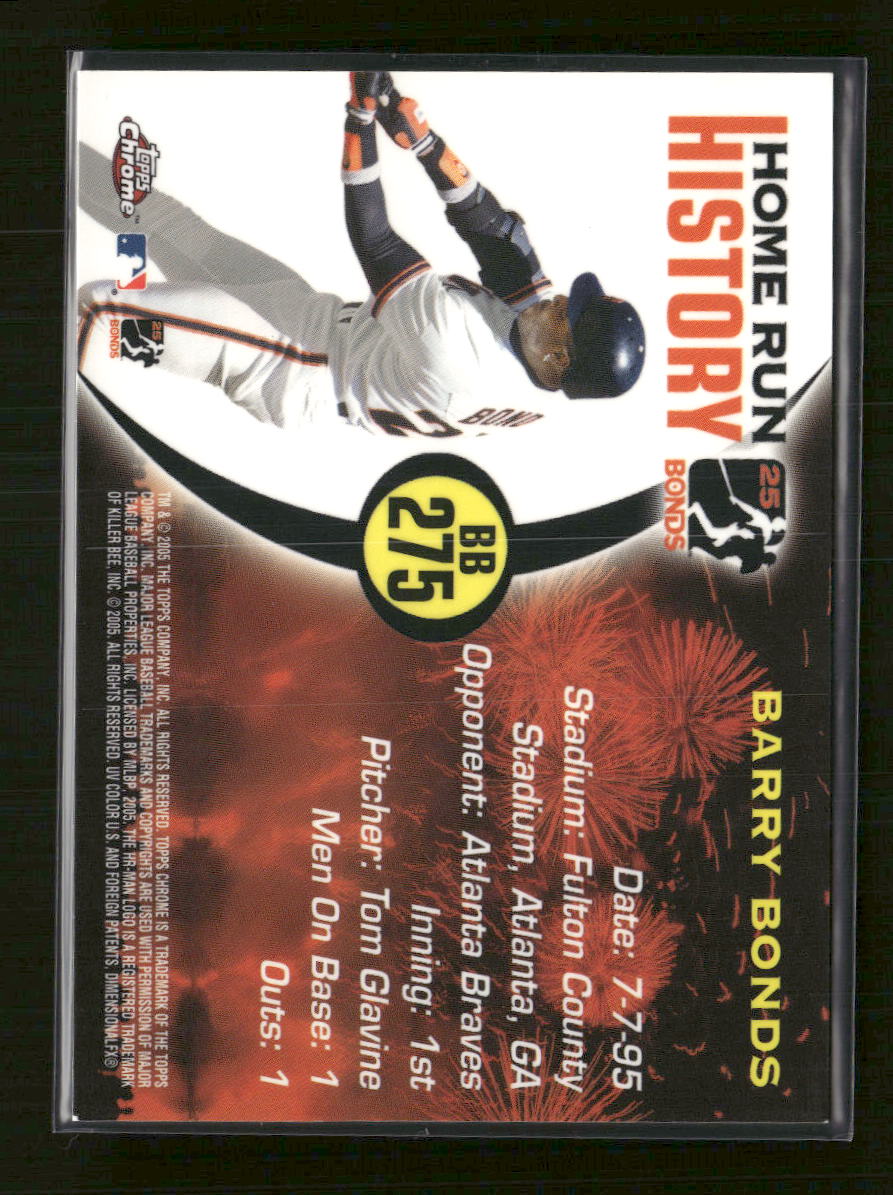 2005 Topps Chrome Home Run History Barry Bonds #BB275