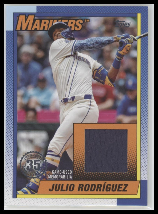 2025 Topps 1990 Topps Baseball 35th Anniversary Relics Julio Rodríguez #T90R-JR