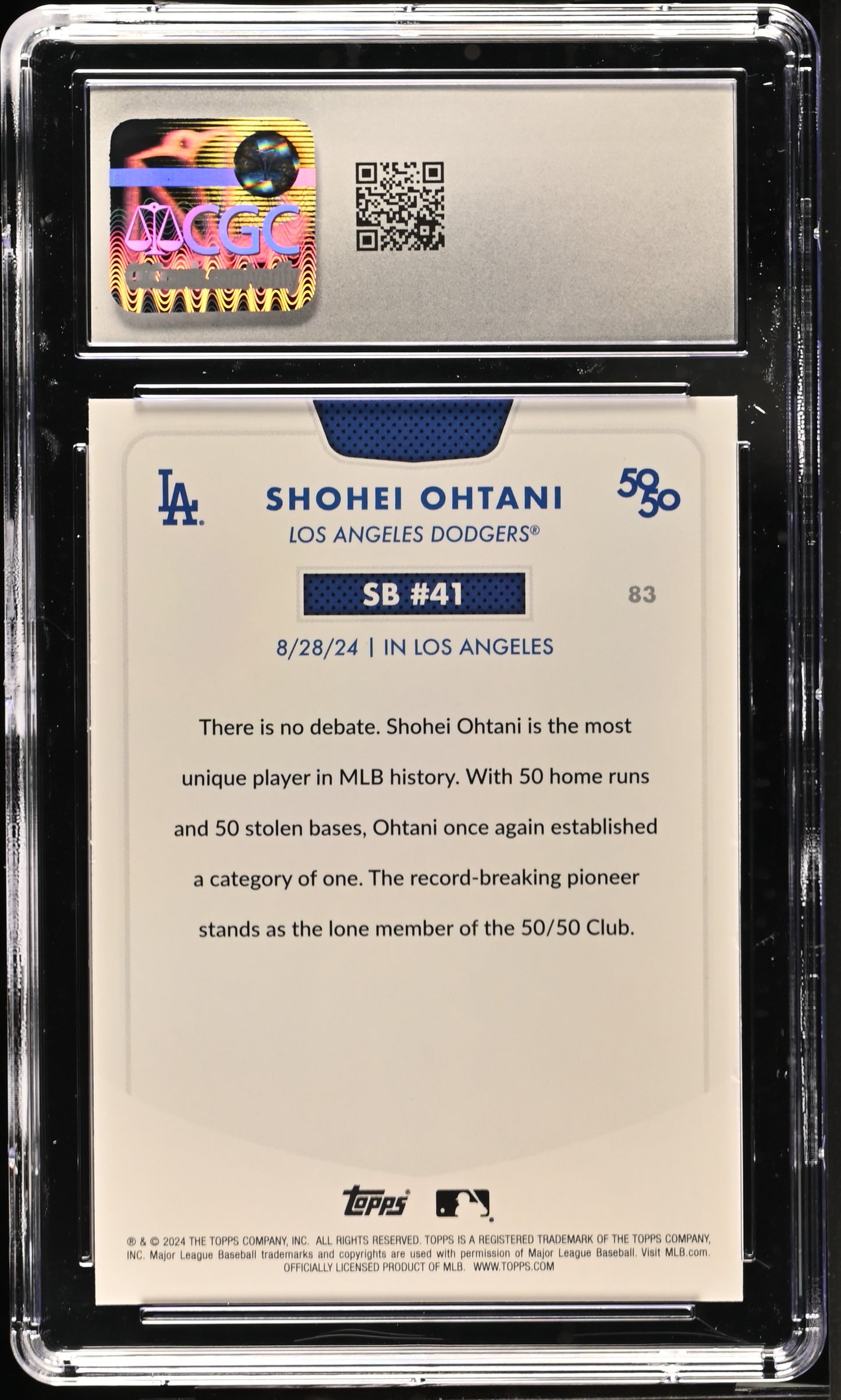 2024 50/50 Shohei Ohtani 9 CGC #83