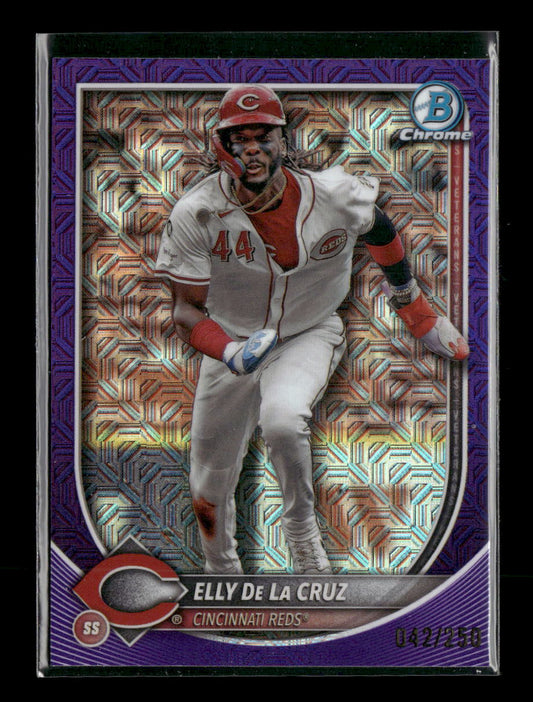 2025 Bowman Chrome Purple Geometric Elly De La Cruz #/250 #89