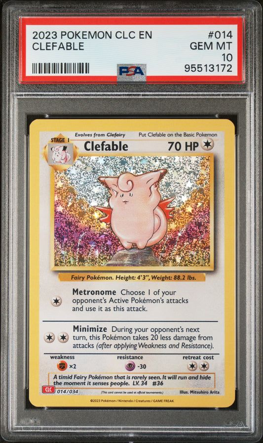 2023 Pokemon Clc Classic Charizard & Ho-Oh Ex Deck Clefable 10 PSA #014