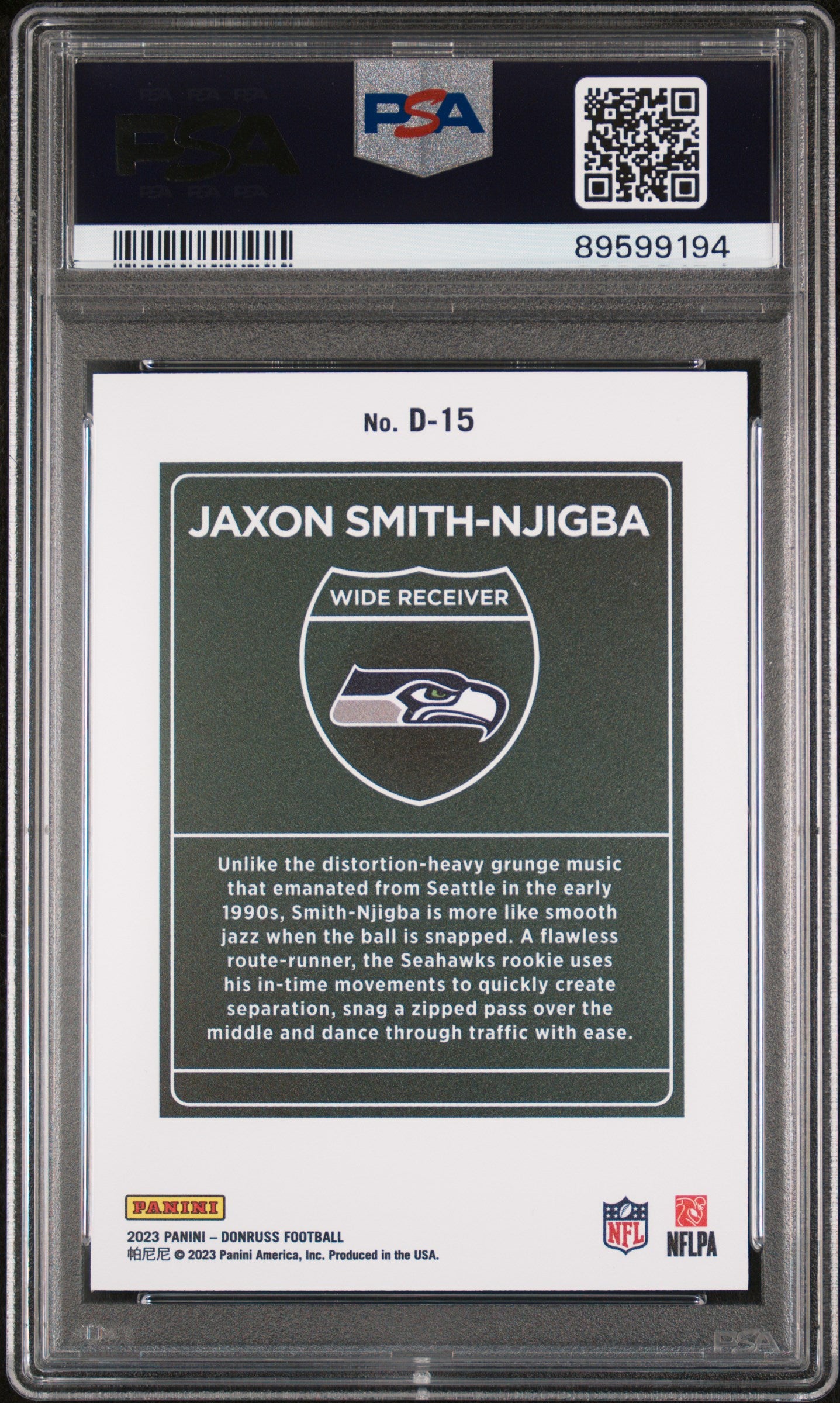 2023 Panini Donruss Downtown! Jaxon Smith-Njigba 10 PSA #D15