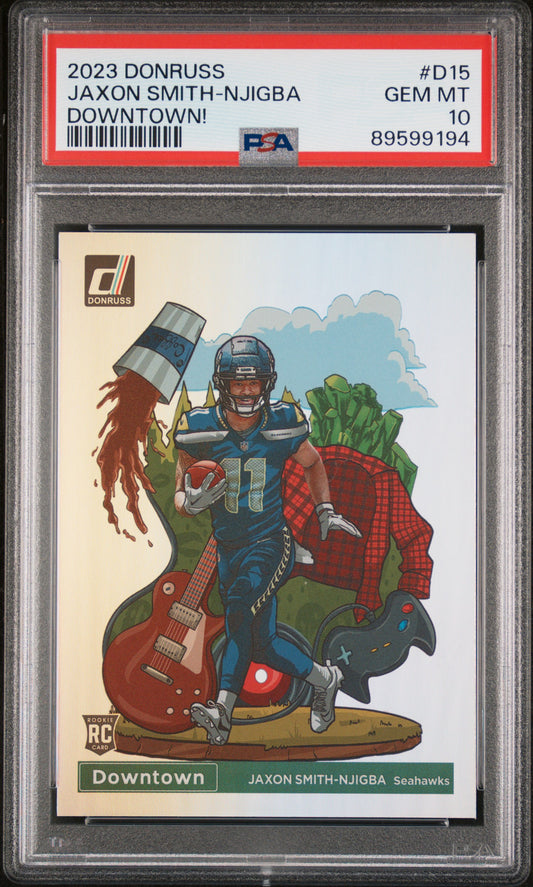 2023 Panini Donruss Downtown! Jaxon Smith-Njigba 10 PSA #D15