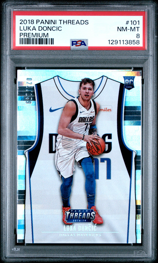 2018 Panini Threads Premium Luka Doncic 8 PSA #101