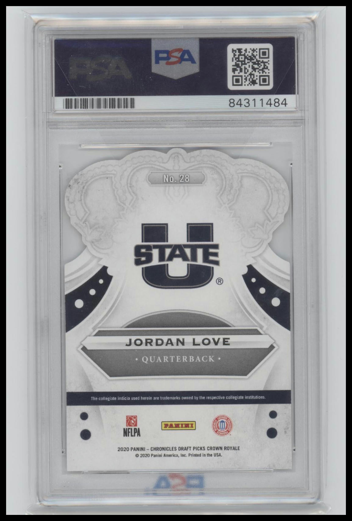 2020 Chronicles Crown Royale Draft Picks Jordan Love #28 Certified Auto