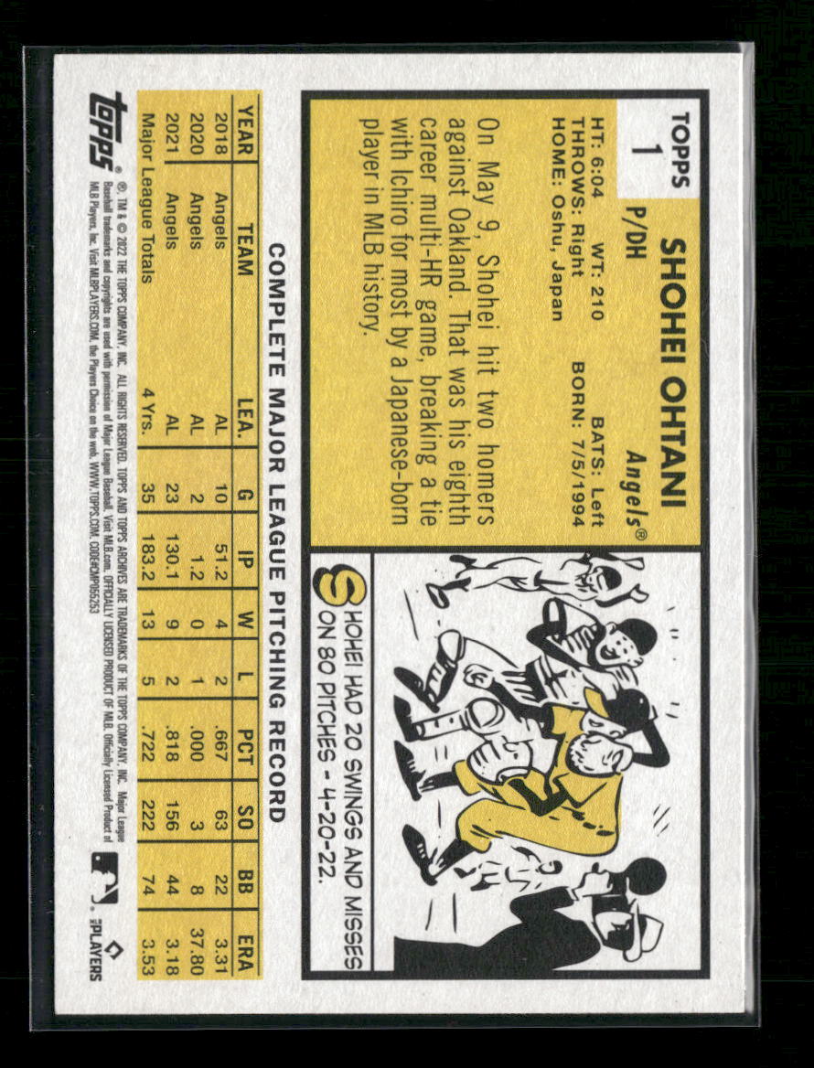 2022 Topps Archives Shohei Ohtani #1