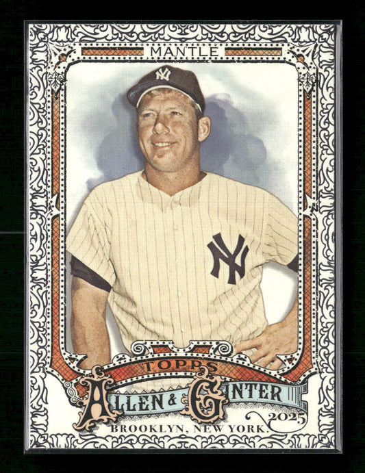 2025 Topps Allen & Ginter Silver Foil Filigree Mickey Mantle #19