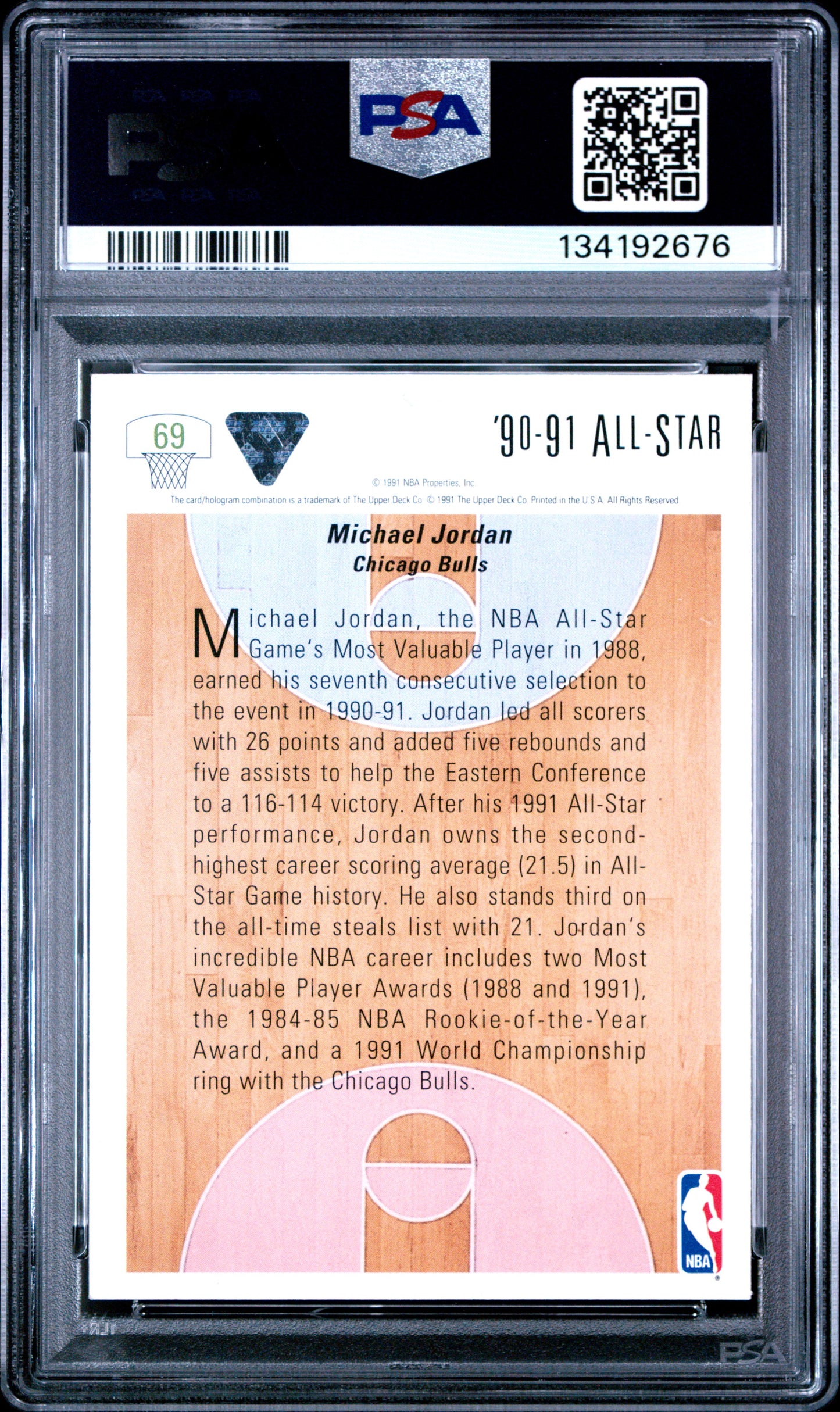 1991 Upper Deck Michael Jordan 9 PSA #69