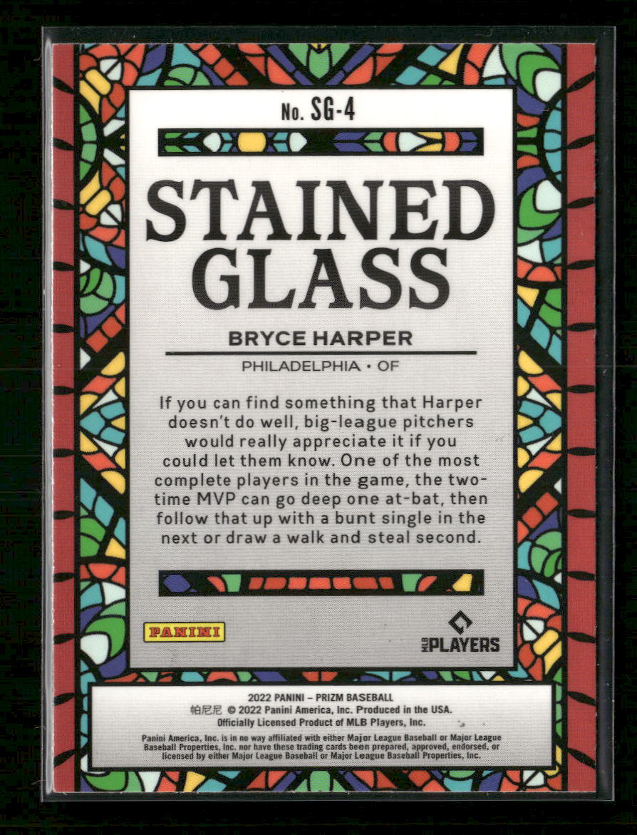 2022 Panini Prizm Stained Glass Bryce Harper #SG-4