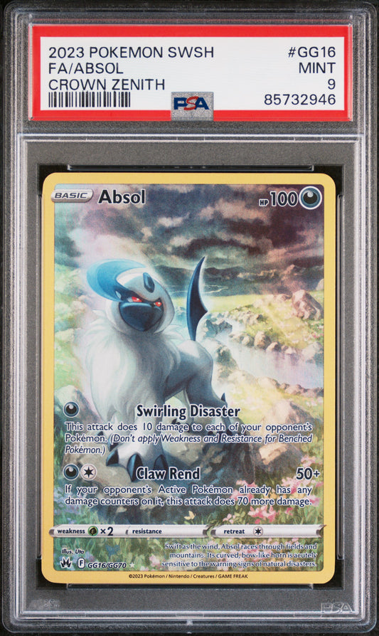 2023 Pokemon Sword And Shield Crown Zenith Crown Zenith Fa/Absol 9 PSA #GG16