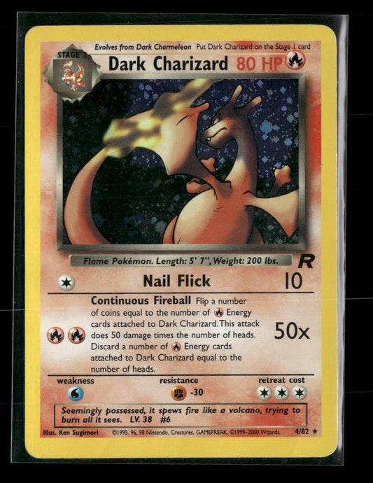 Team Rocket Dark Charizard (4) Unlimited Holo #04/82