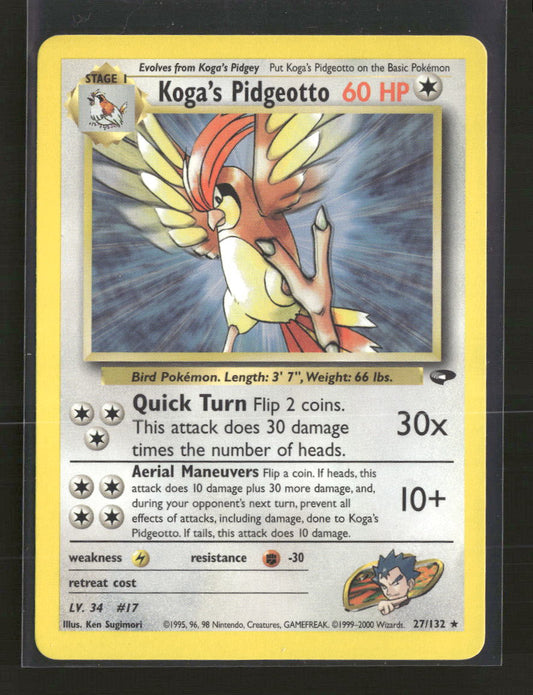 Gym Challenge Koga's Pidgeotto #027/132