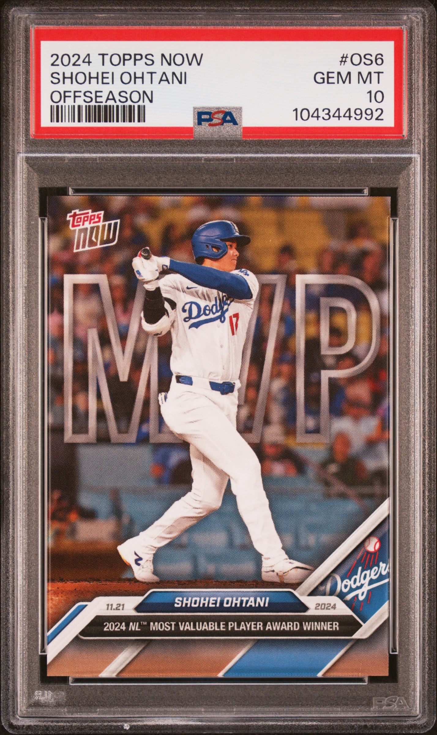 2024 Topps Now Offseason Shohei Ohtani 10 PSA #OS6