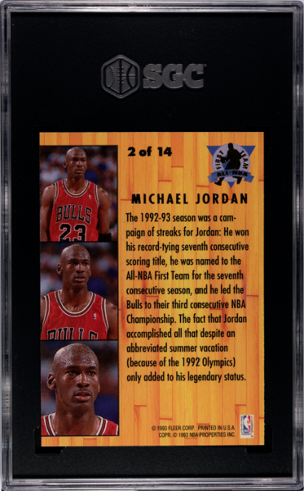 1993-94 Fleer Ultra All-Nba Michael Jordan 9 SGC #2