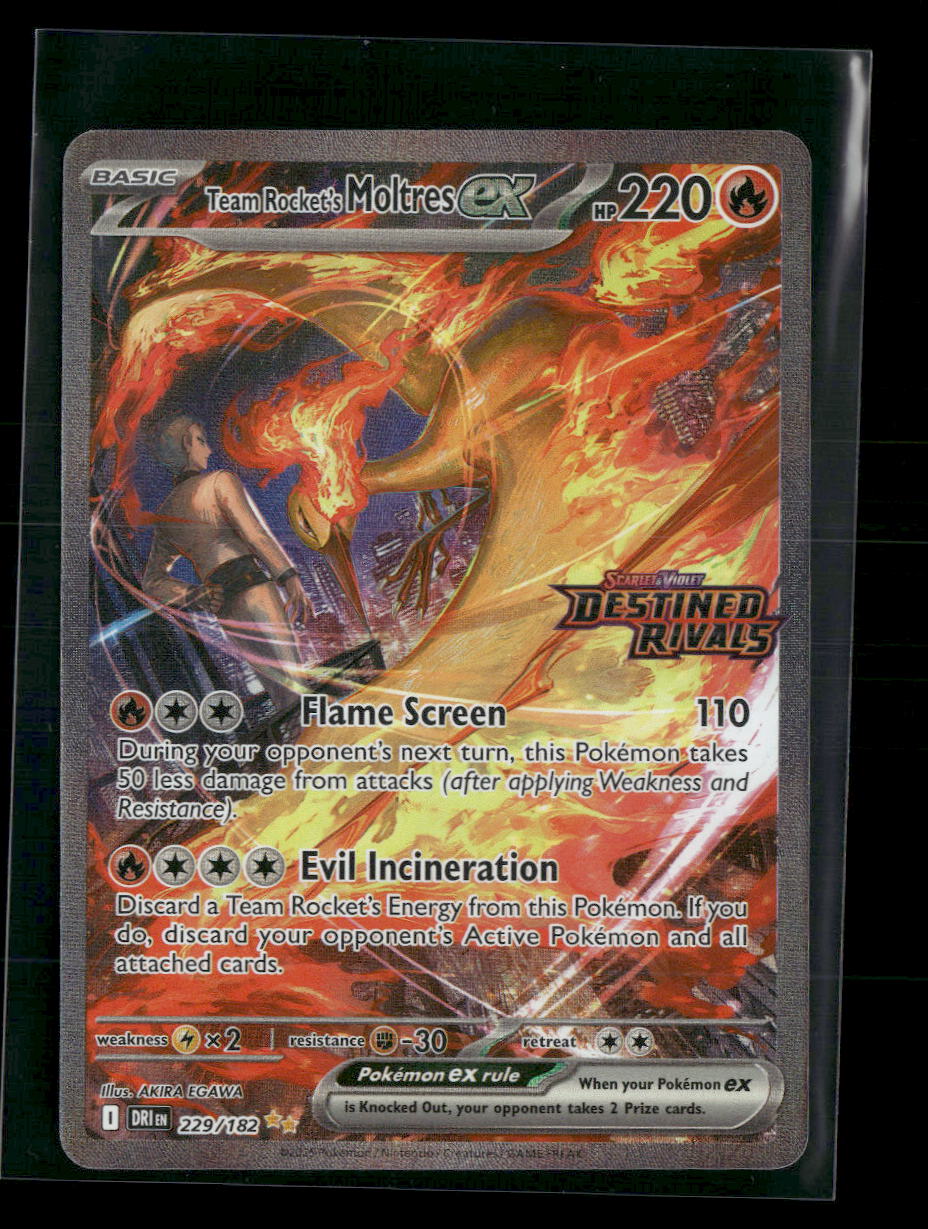 SV10: Destined Rivals(Stamped) Team Rocket's Moltres ex #229/182
